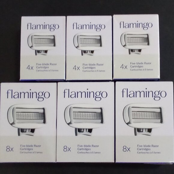 FLAMINGO LILAC RAZOR HANDLE KIT with 2 REFILLS/CARTRIDGES and 36 REFILLS - Picture 10 of 10